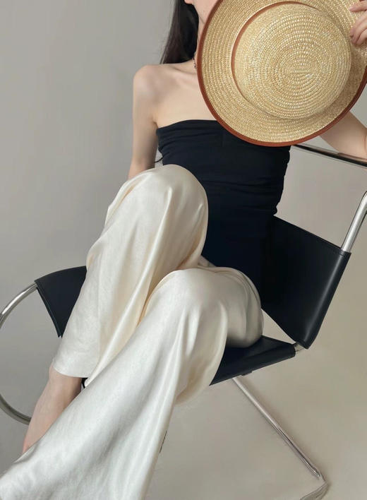 【BaiLIDE夏日高品质真丝阔腿裤】夏日必备!真丝阔腿裤清凉又显瘦!!梨形身材的姐妹闭眼冲，遮胯宽、藏大腿肉，视觉拉长腿部线条不说，还显高显瘦 不闷汗、不贴腿 商品图2