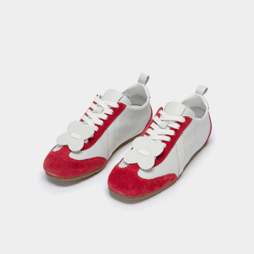 HERLIAN 2025年夏季新品女士丝绒蛋糕拼色圆头运动女鞋 商品图1