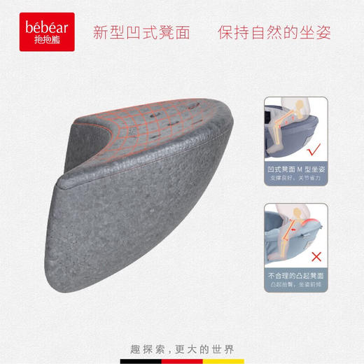 抱抱熊 多功能抱婴腰凳C11 豪雨灰 商品图3