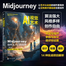 AI视觉艺术 Midjourney创作从入门到应用 第2版 AI绘画教程书MJ软件教程ai人工智能插画设计AIGC绘图