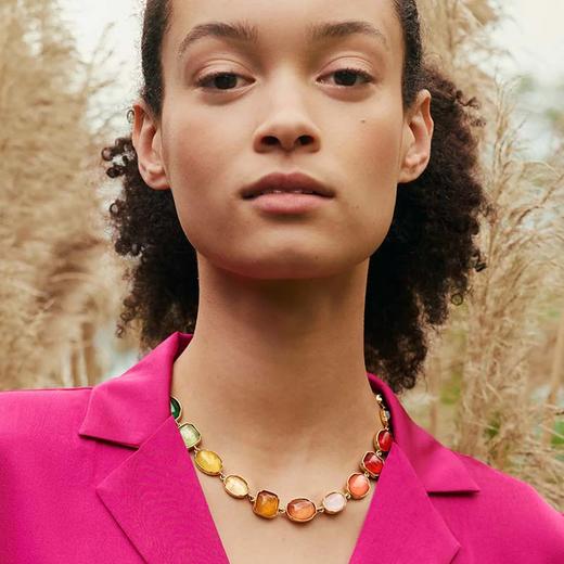 北京仓｜Goossens Paris-RAINBOW CABOCHONS-彩虹渐变 岩石水晶 项链［法国设计师］ 商品图1