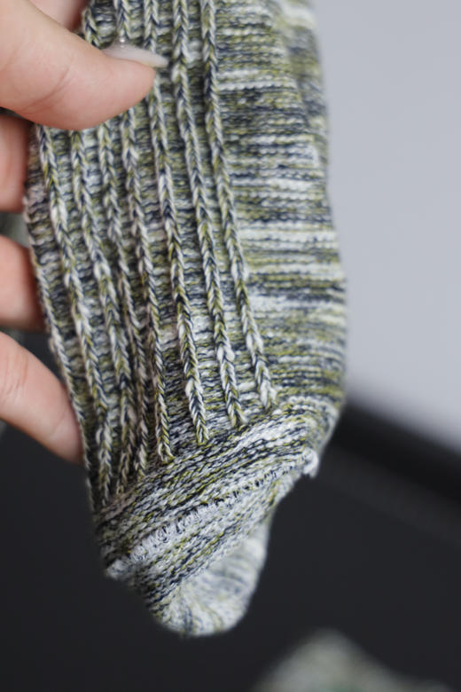 L.L. BE@N 元单 点子纱粗针棉线中筒袜 40-44 PJ994 商品图4