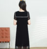 QYM 99H154-Y时尚短袖连衣裙宽松直筒海军领休闲裙 商品缩略图2
