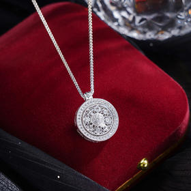 子佩集S925银【转运八宝】套链【FYL-1809101】纯银可转动时尚项链2505