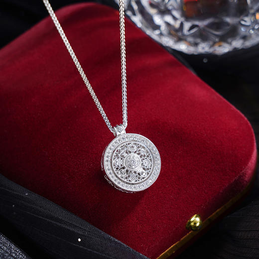 子佩集S925银【转运八宝】套链【FYL-1809101】纯银可转动时尚项链2505 商品图1