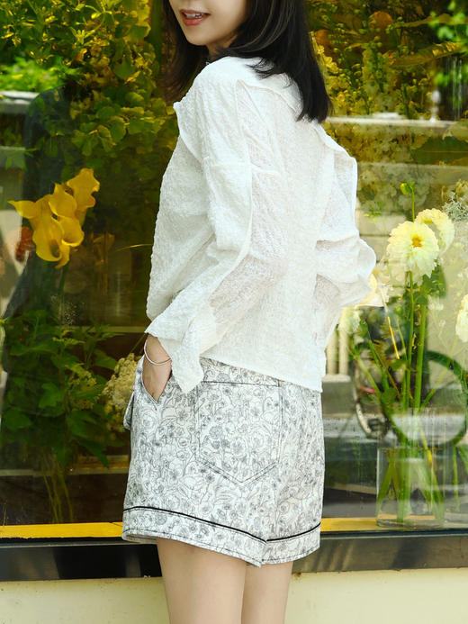 TYNVIE 印花滚边口袋A字短裤 商品图9