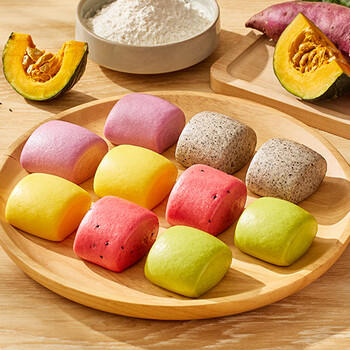 西贝莜面村牛奶果蔬小馒头250g 约10粒 宝宝儿童奶香馒头 方便速食开学早餐 商品图6