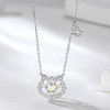 卡蒂罗KADER 幻彩猫咪项链 跳动的心可爱灵动猫咪立体镂空可爱俏皮原创创意设计锁骨链 轻奢高级感甜美吊坠 925银 项链 女款 商品缩略图6