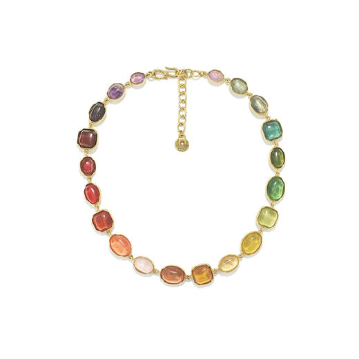 北京仓｜Goossens Paris-RAINBOW CABOCHONS-彩虹渐变 岩石水晶 项链［法国设计师］ 商品图0