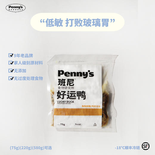 班尼食物研究所 鸭肉/鸡肉羊肉/牛肉三文鱼 无谷 220g 狗狗鲜粮 商品图2