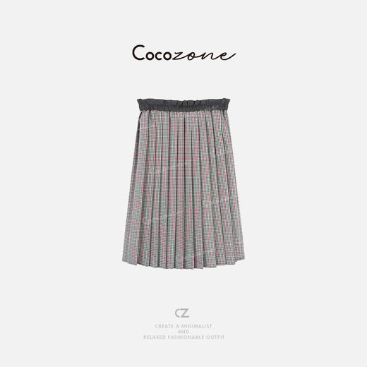 COCO ZONE 刘一一  简约学院风百褶裙摆垂坠感显腰身半裙CD2A1311 商品图4
