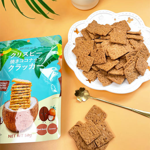 越南进口MY PHUONG椰子薄脆饼干（原味、咖啡味、芒果味、榴莲味混装）50g*4 商品图5