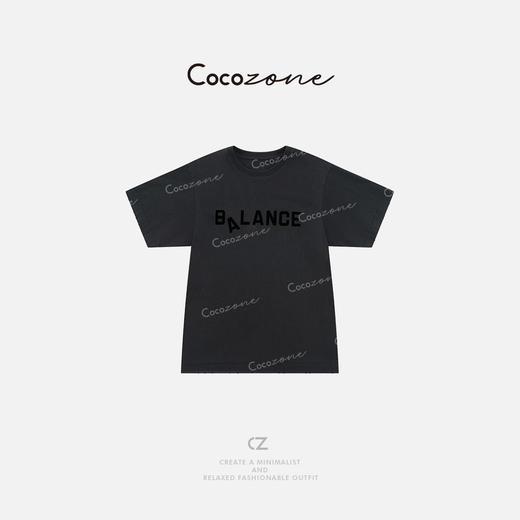 COCO ZONE 刘一一 【100棉】圆领短袖简约通勤风T恤CD1A1005 商品图5