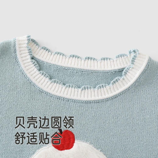 【商场同款】英氏儿童毛衣春秋季保暖女童可爱纯棉针织套头衫新款 商品图2