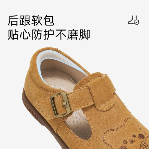 泰兰尼斯童鞋真皮女童勃肯鞋25秋季复古女宝宝皮鞋男童软底学步鞋 T03T5C6509 商品图3