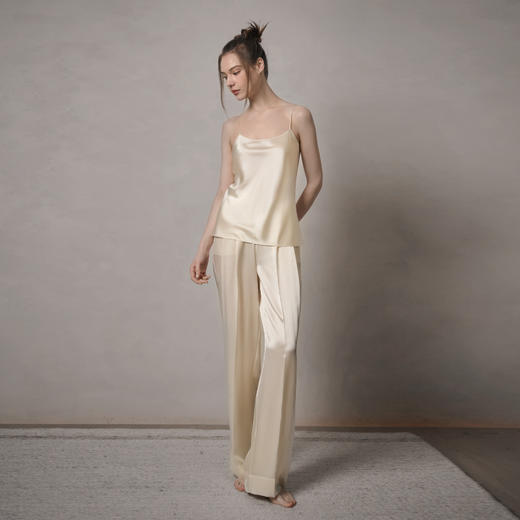 Solo seta22姆米重磅真丝睡衣上衣女桑蚕丝吊带2025秋冬新品 商品图1