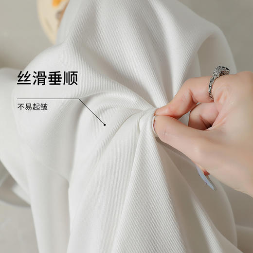 西遇B薄款天丝牛仔裤女早秋新款夏季阔腿垂感西装白色裤子SS140320/SS140321/SS140322 商品图3