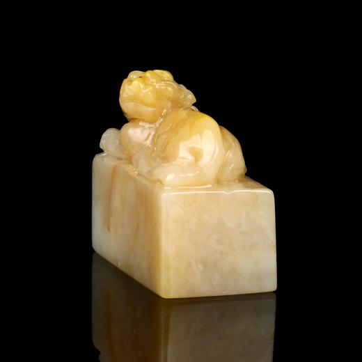 孤品016918：老挝石北部兽钮扁章-4.7*2.3*3.8cm 商品图1