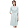 IWY/夏季蓝色连衣裙女高级感收腰职业装七分袖西装裙工作服Q1365 商品缩略图4