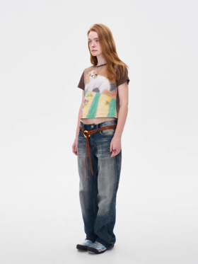 local tag/It24ssk15/小狗房间修身短袖