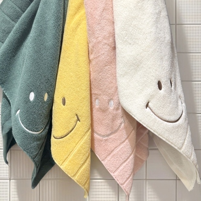 Smiley home 笑脸浴巾新疆长绒棉纯色浴巾抗菌吸水浴巾【该商品不支持用券】