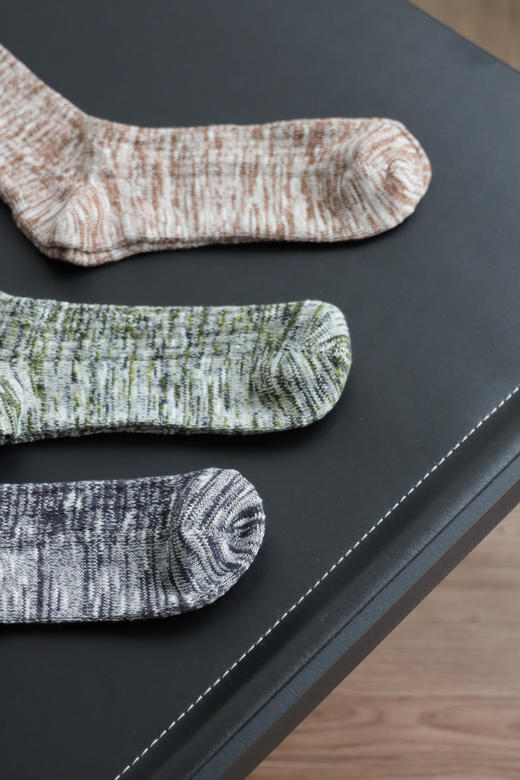 L.L. BE@N 元单 点子纱粗针棉线中筒袜 40-44 PJ994 商品图2