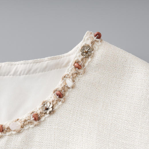 「高货wl」全新升级【铂金会员321/天猫429/差价108】(12357)洛诗琳法式小香风复古连衣裙2025夏季气质天丝麻显瘦A字裙 商品图2