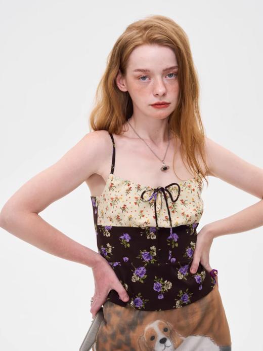 local tag/It24ssk02/拼色系带可调节背心 商品图0