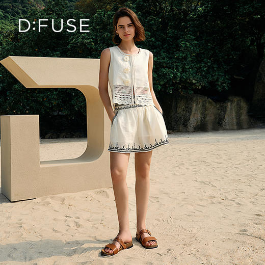 Dfuse迪芙斯2025夏季新款复古拖鞋布洛克勃肯鞋双条带凉拖女鞋DFD2110055 商品图13