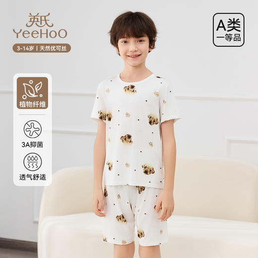【英氏YeeHoO】男女童夏季短袖短裤套装 商品图1