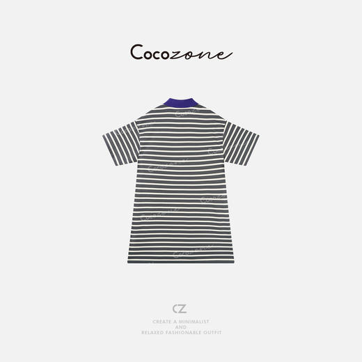 COCO ZONE 刘一一 “小米兰”撞色亲肤透气宽松直筒连衣裙CD2A1309 商品图3