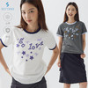 CryingCenter go love去爱刺绣星星撞色正肩短袖T恤可爱 哭喊中心 商品缩略图0