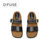 Dfuse迪芙斯2025夏季新款复古拖鞋布洛克勃肯鞋双条带凉拖女鞋DFD2110055 商品缩略图12
