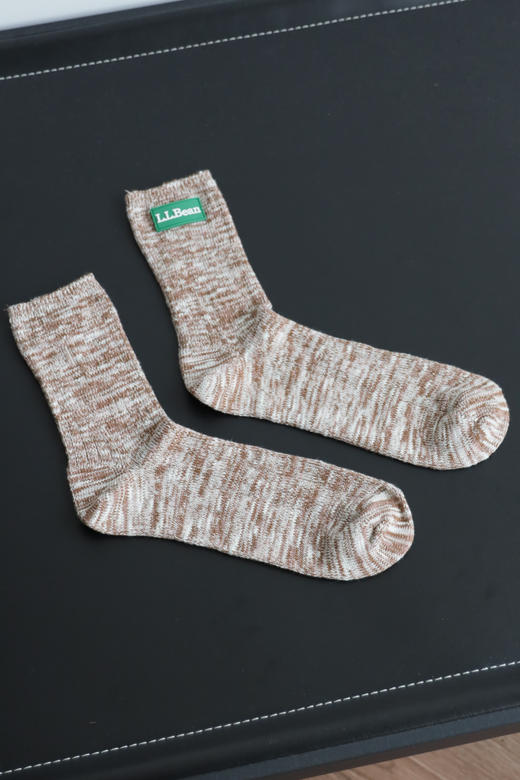 L.L. BE@N 元单 点子纱粗针棉线中筒袜 40-44 PJ994 商品图3