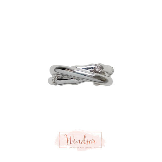 LHWINDSOR温莎珠宝   竹节交叉双层戒指 商品图1