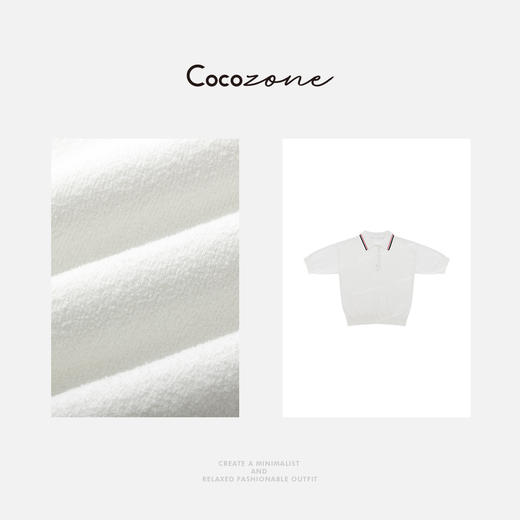 COCO ZONE 刘一一  “温柔与利落”POLO领毛织上衣CD1A1002 商品图5