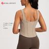 新款鱼骨背心修身螺纹含胸垫运动一体杯运动上衣DY66193# 商品缩略图11