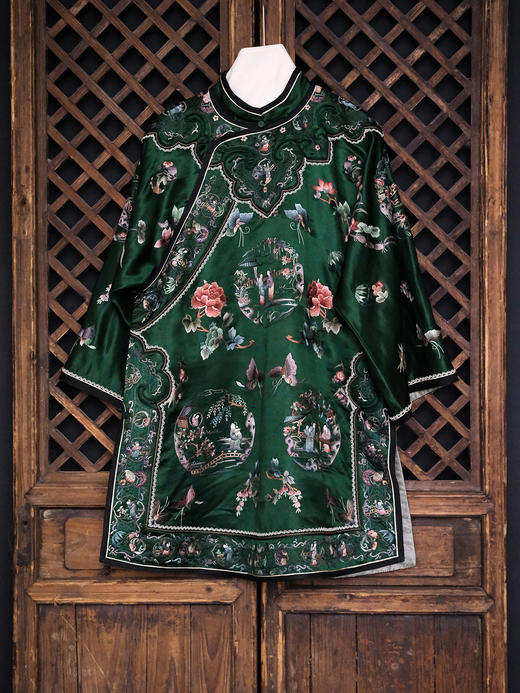 盛唐牡丹|重缎真丝手绣偏襟外套 商品图0