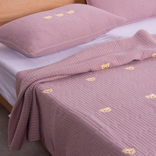 夏季必备竹棉五层纱布床盖毯（透气柔软，可铺可盖） 枕套（单拍） 商品图2