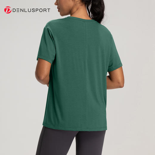 lulu同款夏季圆领裸感透气短袖T运动上衣 DY66192# 商品图3