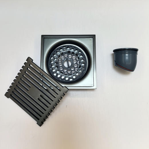 SQ：5262竹排款淋浴区地漏-枪灰 商品图2