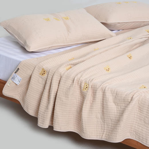 夏季必备竹棉五层纱布床盖毯（透气柔软，可铺可盖） 枕套（单拍） 商品图4