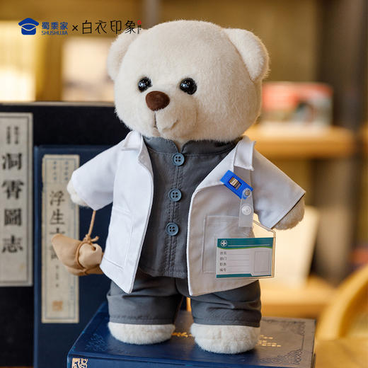 【实付满199送钥匙扣】【中医小熊】可定制创意毛绒职业小熊公仔儿童玩具服装可脱送礼礼物 商品图7