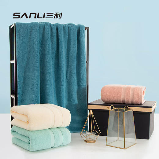 三利新款纯棉浴巾加厚浴巾成人洗澡巾情侣酒店家用吸水柔软全棉浴巾 商品图1