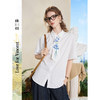 两三事梵高文艺流鸢恋语2025夏季新款休闲可拆绣花领带衬衫女宽松 商品缩略图0