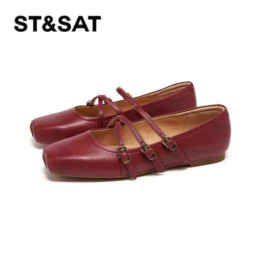 星期六法式少女方头芭蕾玛丽珍SSD1111053 商品图8