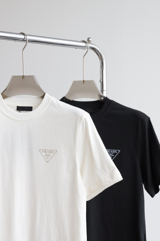 P.R.D 喷墨印花小标 纯棉圆领短袖T恤 TX534 商品图3