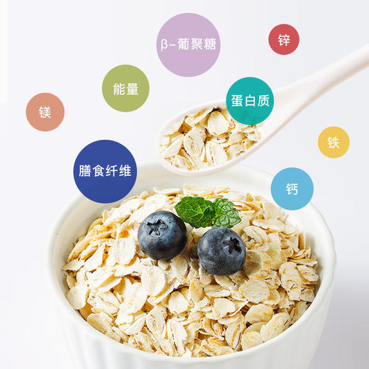 有机燕麦片800g桶装大片即食国际有机认证高蛋白早餐免煮 商品图5