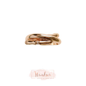 LHWINDSOR温莎珠宝   竹节交叉双层戒指