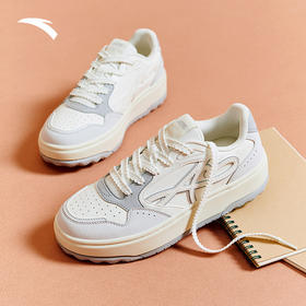 【399任选2件】安踏晴风丨厚底低帮板鞋女2025秋季新款撞色小白运动鞋122538035